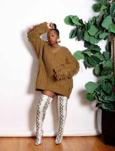 Brown Sugar | Sweater & Scarf Set