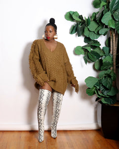 Brown Sugar | Sweater & Scarf Set