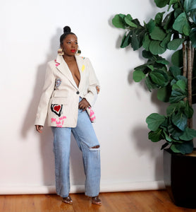 Girl Code | Blazer Jacket | Ecru