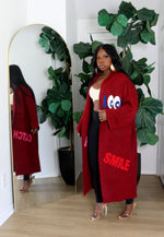 Load image into Gallery viewer, Patches | Cardigan | CRANBERRY | PRE ORDER ESTIMATED SHIP DATE 12/30-1/15/26
