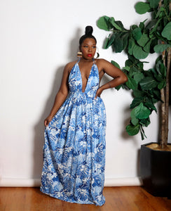 Tropical Blue | Maxi Dress